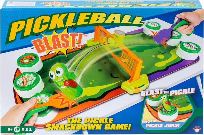 MOOSE Pickleball Blast - The Pickle Smackdown Game, Players Will Love to Smash The Wildly Wiggling Pickle with Their Pickleball Paddle & Try to Flip Over The Pickle Jar Lids to Win, for 2 People, Aged 6+ - Image 1